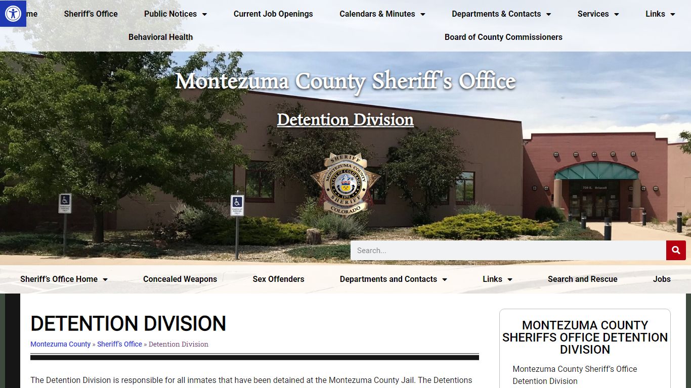 Detention Division - Montezuma County