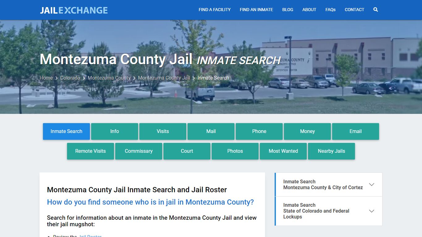 Inmate Search: Roster & Mugshots - Montezuma County Jail, CO